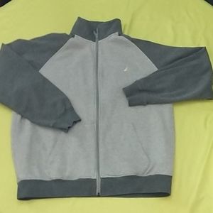 Nautica grey zip up sweatshirt